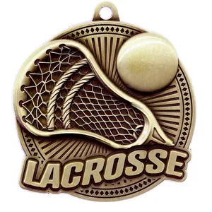 Premi personalizzati di Lacrosse in lega di zinco personalizzati sfusi premi a buon mercato della piccola lega medaglia di trofei artigianali in metallo medaglie e placche - Product Image 4