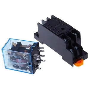 1 Bộ hh52p my2nj mô hình dpdt 12VDC DC24V AC110V AC220V cuộn dây 8 pin 35mm Din Rail Power Relay + ổ cắm hh52p my2nj mô hình dpdt 12VDC - Product Image 4
