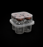 Boîtes de rangement en plastique PET stériles jetables de 3 ml pour 4 flacons, en matériaux recyclés, pour vaccins et peptides – Vente en gros