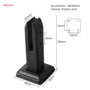 Hiện đại chải kính thép không gỉ Kẹp cầu thang chân đế dễ dàng cài đặt cho tường hồ bơi decking lan can lan can - Product Image 3