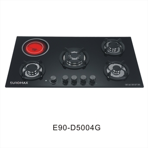 강화 유리 전기 요리 스토브 4 가스 스토브 및 1 전기 세라믹 버너 - Product Image 4