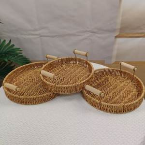 Keranjang Penyimpanan Bunga Jamur Kustom untuk Dekorasi Rumah, Piknik, Anti Air, Rotan, Cucian, Buah, Camilan, Roti, Bentuk Lingkaran, Personalisasi - Product Image 3