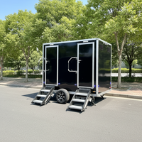 Remorque de toilettes mobiles de luxe au design moderne, toilettes portables