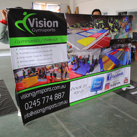 Banner de publicidad Vertical de Pvc personalizado para exteriores, gran formato, impermeable, promocional, Impresión de logotipo, Banner de vinilo