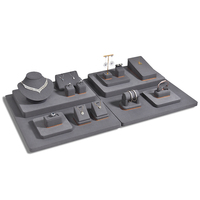 Jinsky personnalisé en microfibre bijoux à bricoler soi-même présentoir pour boucles d'oreilles bagues colliers ensemble de conteneurs portables
