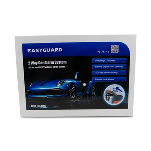 Hot Sale EASYGUARD EC205 2 Way LCD Pager Display <b>Remote</b> Engine Start Shock Alarm Warning <b>Remote</b> Start Car Alarm System - Product Image 5
