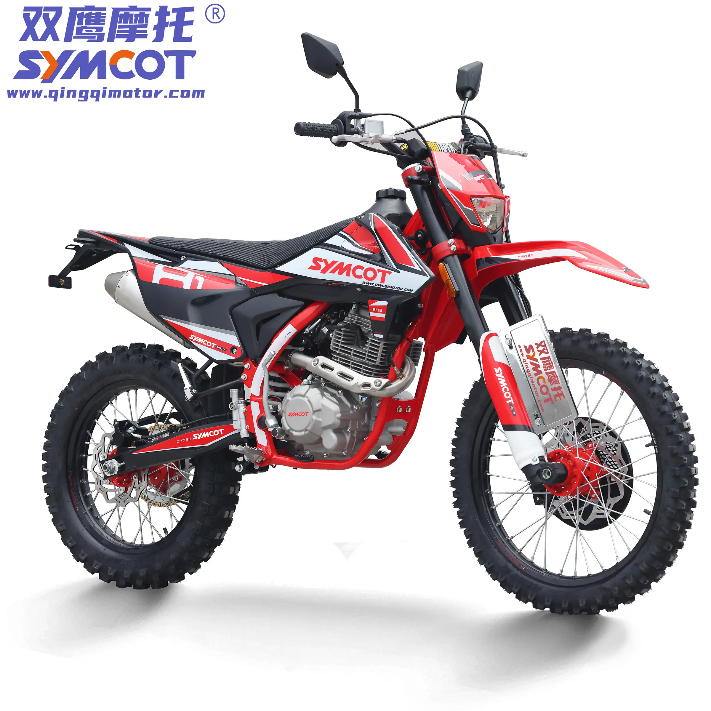 Hiroad 250cc ข้ามรถจักรยานยนต์2023การออกแบบใหม่ Dirtbike ออฟโร้ดรุ่น Zongshen CB250-F เครื่องยนต์ Husqvar เช่น