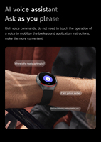 Reloj Inteligente WATCH4PRO con Rastreador de Actividad Física, Múltiples Modos Deportivos, Asistente de Voz con IA, NFC, Batería de 300 mAh para Ejercicio al Aire Libre