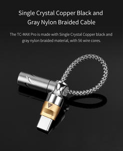 Câble adaptateur audio QKZ-TC MAX Pro Type-C vers 3,5 mm, gaine en PVC avec connecteur Type-C, pour haut-parleur, HDTV, téléphone, style filaire - Product Image 5