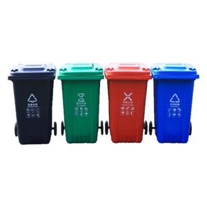 Contenedores de basura grandes y reforzados de 160L con ruedas y tapas, ideales para remolques, uso en exteriores y comunidades residenciales. - Product Image 2