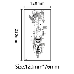 Autocollant de <span class=keywords><strong>tatouage</strong></span> temporaire étanche Sexy noir blanc 3D <span class=keywords><strong>fleur</strong></span> pour femmes autocollant de <span class=keywords><strong>tatouage</strong></span> de croquis de <span class=keywords><strong>jambe</strong></span> de bras - Product Image 6