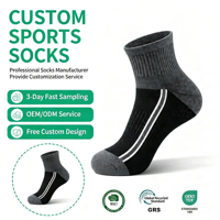 Chaussettes de sport rayées pour hommes, respirantes, rembourrées et anti-ampoules, avec bordure et semelle tricotées, pour la course, la randonnée et le sport