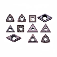 Sisipan Bubut Karbida Persegi yang Dapat Diindeks CNMG 62-68 HRC Berlapis Titanium Nitrida untuk Mesin Bubut CNC, Finishing dan Roughing, Mata Pisau 2.0mm