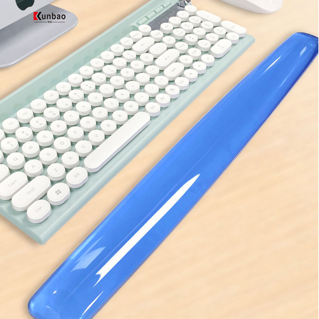 Pain-Reducing Transparent Cooling Gel Laptop Keyboard Pad Desk Wrist Rest for Gaming & Office Use in Stock