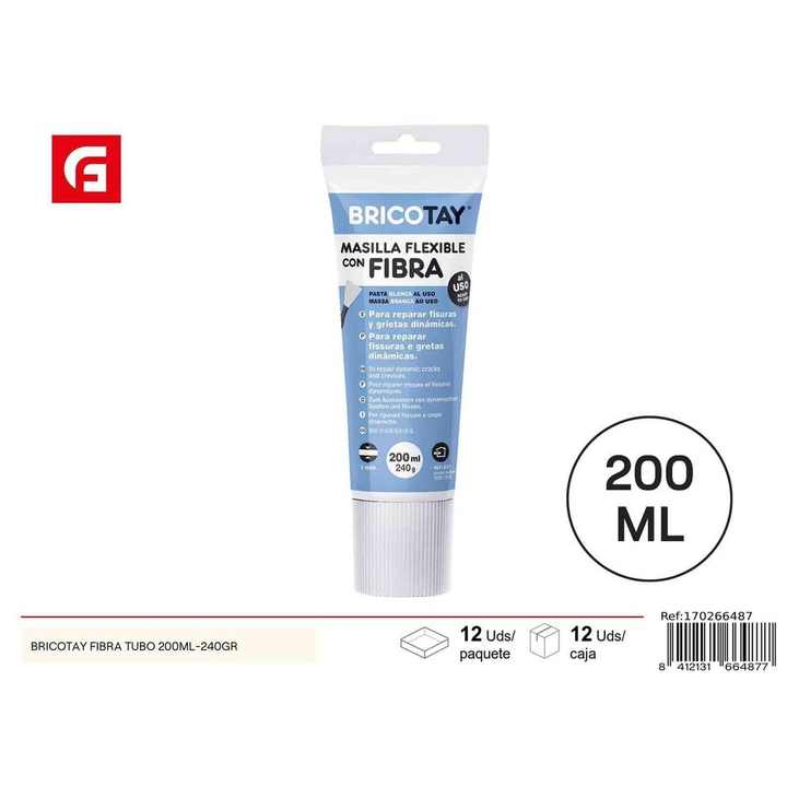 Bricotay adhesive fiber 200ml tube for repairs