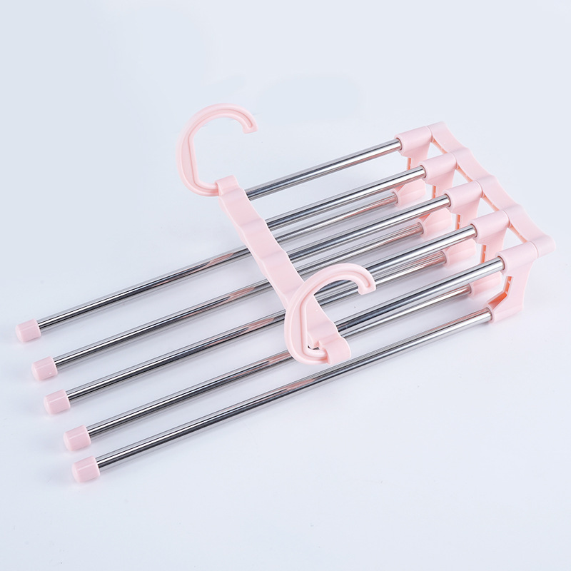Pink five-tube trouser hanger