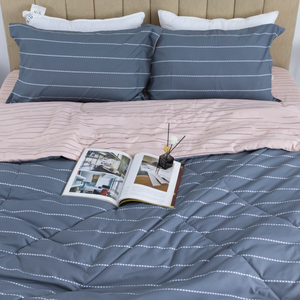 Ensemble de literie moderne en fil de microfibre de haute qualité comprenant une couette et des rideaux en polyester tissé tailles complètes et doubles pour la maison et les hôtels - Product Image 5