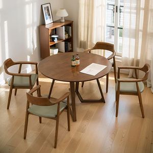 Silla <span class=keywords><strong>de</strong></span> <span class=keywords><strong>Comedor</strong></span> <span class=keywords><strong>de</strong></span> Madera Maciza <span class=keywords><strong>de</strong></span> Estilo Americano Moderno, para Hogar, Restaurante, Hoteles, Sala <span class=keywords><strong>de</strong></span> Estar, Lujo Ligero, Exterior, Banquete, Retro, con Respaldo - Product Image 4