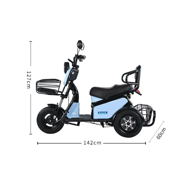 Triciclo ruota 3 elettrico per auto adulto con sedile posteriore triciclo-A-Moteur-occasione alta qualità 3.25-16 cerchio 4 furgone bici tricicli