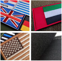 Prêt à expédier – Écusson brodé personnalisé en gros, drapeau national suisse, avec fixation velcro, pour décorer sacs à dos et vêtements