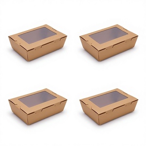 Contenitore Alimentare Personalizzabile in Carta Kraft Monouso, Design Stampato Ecologico per Snack da Asporto, Sushi, Bento e Altri Alimenti - Product Image 1