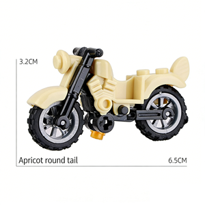 Set de Accesorios para Motocicleta de Bloques de Construcción, Compatible con Mini Figuras de Acción, Estilos de Motocicleta Todoterreno, Motocicleta No Eléctrica - Product Image 6
