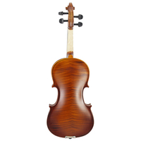 Violon en bois de tilleul pour débutant, 2 pièces, avec étui, motif de tigre