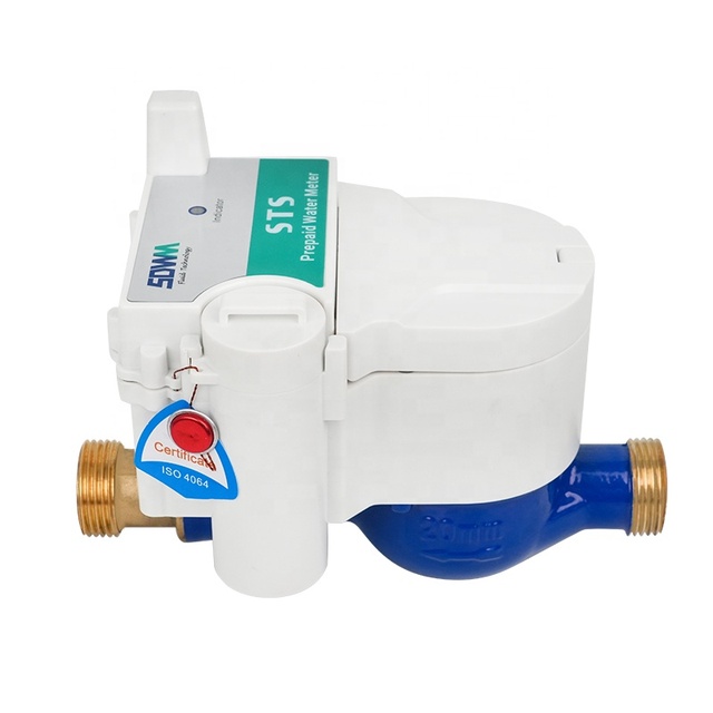 Brass OEM IP68 Multi-jet Prepaid Smart Water Meter with Token STS DN15-DN50 ISO 4064 Class B LoRa Wireless