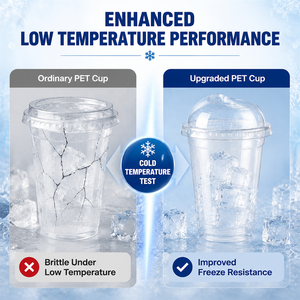 Gobelet en PET résistant aux basses températures de 18 oz, gobelet en plastique transparent pour boissons froides, pour boissons glacées avec couvercle, gobelet jetable, OEM - Product Image 3