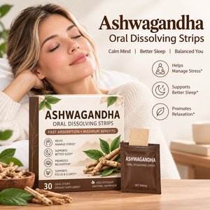 OEM Complément Alimentaire Bio en Film Oral Dissoluble Magique, à base d'Extrait de Champignons Crinière de Lion Sauvage et Reishi, et d'Ashwagandha, Séché et Végétalien - Product Image 1