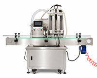 Machine de remplissage entièrement automatique à double tête avec pompe magnétique et système d'alimentation automatique par piston