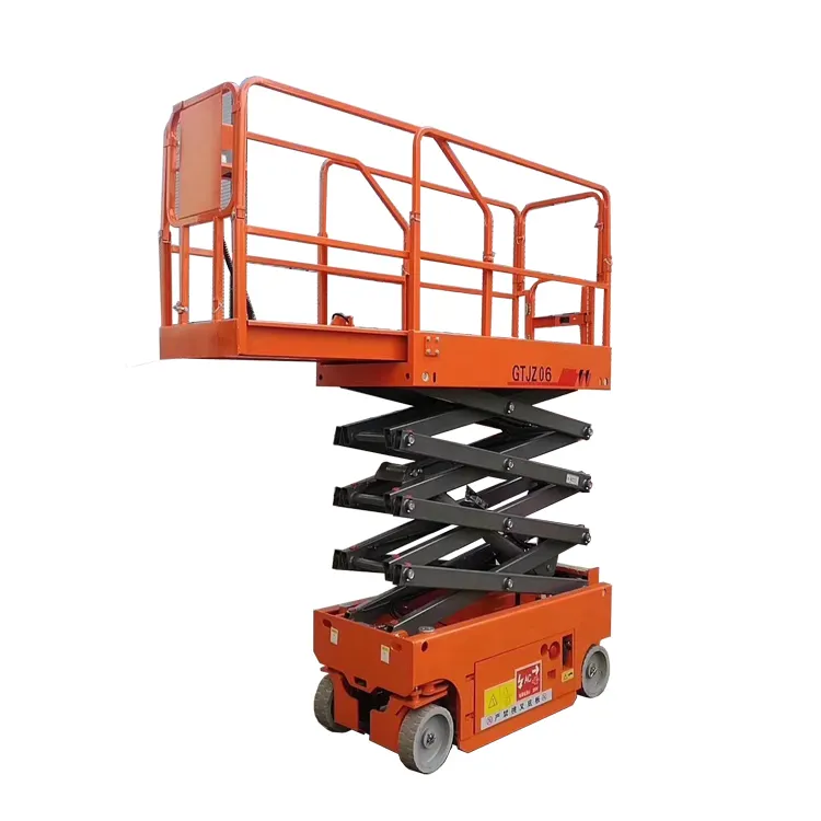 Diskon gunting lift portabel, platform kerja udara hidrolik seluler 6M 8m 10m 12m 14m