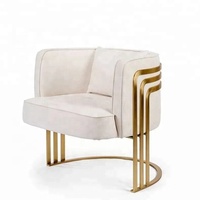 Chaise de salle à manger ronde en velours, simple, en acier inoxydable massif, moderne, bon marché, pour loisirs