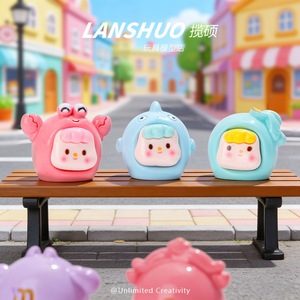 Figuras de Resina 3D de Dibujos Animados Lanshuo, Llaveros en Miniatura de Animales del Zodiaco, Decoración para el Hogar - Product Image 3