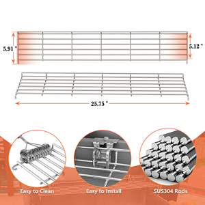 Grille de maintien au chaud en acier inoxydable 304 66044 pour <span class=keywords><strong>barbecue</strong></span> extérieur, viande braisée, 25"32"24.9" - Product Image 3