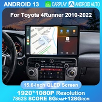 Lecteur multimédia Navihua Android Auto 15,6 pouces, écran tactile audio, Carplay, lecteur DVD de voiture pour Toyota 4Runner 2010-2022
