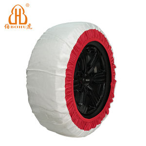 <span class=keywords><strong>Chaussettes</strong></span> à <span class=keywords><strong>neige</strong></span> pour camion BOHU, blanc/rouge, 205-225 mm, couvre-<span class=keywords><strong>pneus</strong></span> antidérapants pour routes glacées/pluvieuses/neigeuses, installation facile - Product Image 3