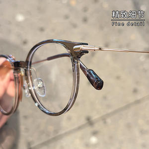 Lunettes de myopie pour femmes Danyang Round TR Frame 8140 avec verres acryliques anti-lumière bleue, largeur moyenne, pont nasal standard - Product Image 5