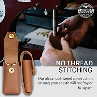 Pochette EDC en cuir avec boucle de ceinture, porte-clés à bouton-pression, étanche et durable pour le camping en plein air, le transport quotidien et les voyages