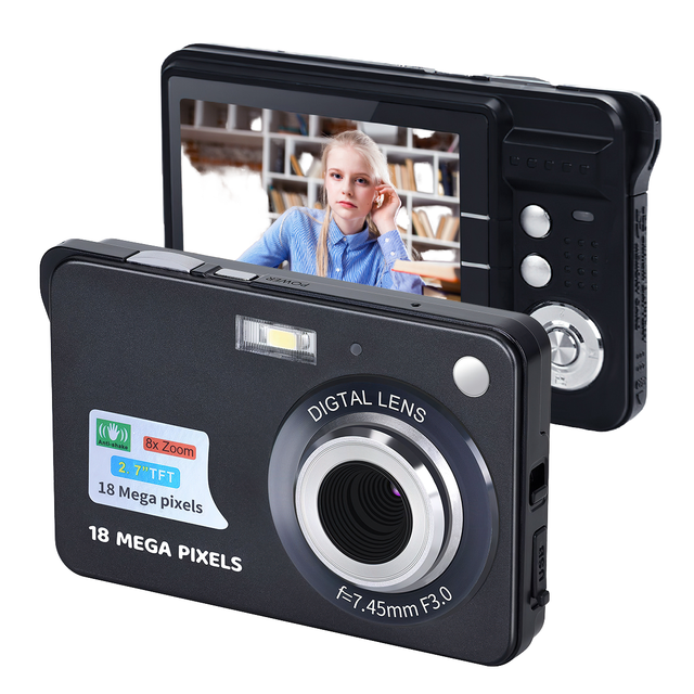 Portable Pink HD Digital Camera Compact Pocket Pictures Photography for Shooting Pocket-sized Point and Shoot Camera