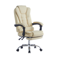 Chaise de bureau exécutive professionnelle Chesterfield moderne en cuir PU, repose-pieds réglable, base en acier, certifiée EN1335 pour le bureau
