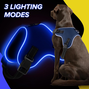 Harnais pour chien à LED, anti-traction, réfléchissant, respirant, robuste, grand format, pour l'entraînement, tactique, de service, personnalisé, écologique - Product Image 2