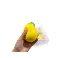 Jouet Squishy Simulation Mangue en PU à Rebond Lent, Jouet Sensoriel Anti-Stress Décompression en Forme de Fruit, Cadeau à Presser