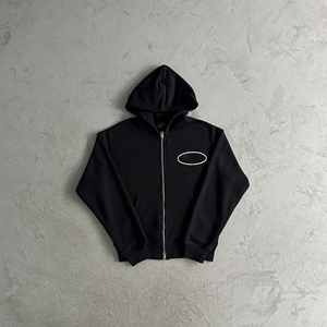 Sudadera con capucha y cremallera de terciopelo con estampado de Alcatraz Island, estilo hip-hop callejero americano, unisex, de marca, a la moda - Product Image 4