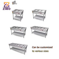 Tables de cuisson à vapeur pour Buffet Commercial, Fast-Food, Restaurant, bureau en acier inoxydable, 8 casseroles, chauffe-aliments de qualité supérieure