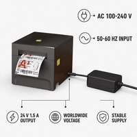 Imprimante d'étiquettes thermiques rouge et noire de bureau, 3 pouces, double couleur, sans encre, 203 dpi, pour étiquettes d'avertissement d'entrepôt