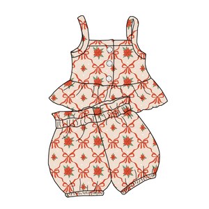 Completo per bambina 2026 con stampa personalizzata, vestito con pantaloni a palazzo dal design unico, grazioso completo per bambina - Product Image 3