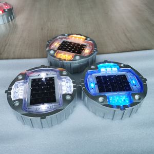 Углубленный Солнечный Дорожный стержень диаметром 150 мм с предупреждением о дорожном движении, мигающим кошачьим глазом - Product Image 6