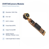 OV9734 3.5mm Mini USB Kamera Modülü 720P 1MP CMOS 6 LED UVC Endüstriyel Borescope Denetimi için Ücretsiz Sürücü