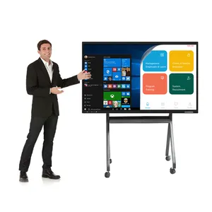 3840*2160 4k hiển thị bút hoặc ngón tay cảm ứng bảng thông minh Màn hình LCD TV tất cả trong một PC tương tác phẳng 75 inch